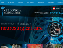 Tablet Screenshot of kelloggbrainspine.com